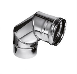 Колено дымохода диаметр 120мм, 90 градусов, нержавеющая сталь (AISI 430/0.5мм) 91245