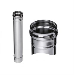 Труба дымохода диаметр 115мм, длина 1м, нержавеющая сталь (AISI 430/0.5мм) 91240