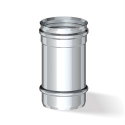 Труба дымохода диаметр 150мм, длина 0.25м, нержавеющая сталь (AISI 430/0.8мм) 89917