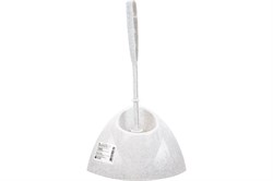 Ерш для туалета IDEA М5012 Блеск, напольный, пластиковый, белый мрамор, с подставкой 85366