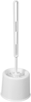Ерш для туалета IDEA М5016 Блеск Эконом, напольный, пластиковый, с подставкой, белый 90193