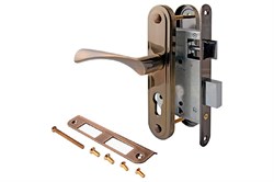 Замок врезной APECS ЗВ 1623/60-АВ, с ручками, без механизма секретности, бронза, цилиндровый 63788