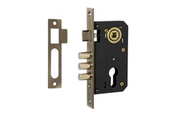 Замок врезной VETTORE  9011 SR-3R AB, без ручек, без механизма секретности, бронза, цилиндровый 78941