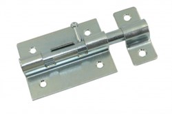 Задвижка дверная МЕТАЛЛИСТ ЗД-07, 82x61мм, накладная, круглый ригель, цинк 86411