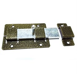 Задвижка/засов дверная МЕТАЛЛИСТ ЗД-02, 115x75мм, накладная, плоский ригель, бронза 44095