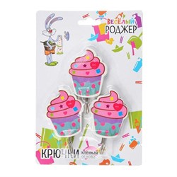 Крючок 1-рожковый ВЕСЕЛЫЙ РОДЖЕР Идиллия 440х345, пластиковый, на липучке, 3шт в упаковке 55700