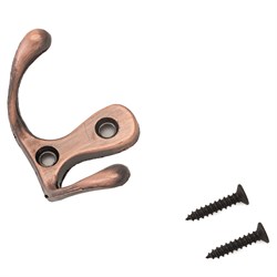 Крючок 2-рожковый СТАНДАРТ 002 АС, медь 80251