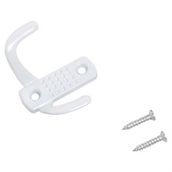 Крючок 2-рожковый СТАНДАРТ 212 В WW, матовый белый 87187