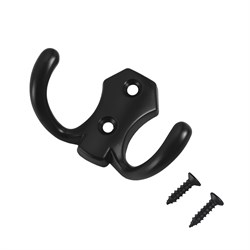 Крючок 2-рожковый СТАНДАРТ 306 В BL, матовый черный 87189