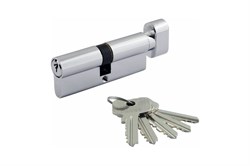 Механизм цилиндровый/личинка НОРА-М ECO STD Z ЛВ-100, 100мм, с вертушкой, 50/50мм, хром 80128