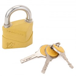 Замок навесной АВАНГАРД ВС2Д-50 Диско, 50мм, желтый, ЦАМ, дисковый 89150