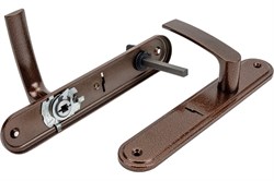 Ручки дверные МЕТТЭМ НР 0601, на планке, правое открывание, медный антик 80349