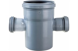 Крестовина одноплоскостная для внутренней канализации, 110/50/50, 87 градусов, полипропиленовая, серая 205