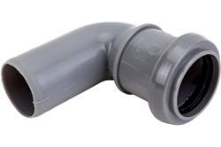 Отвод для внутренней канализации,  32мм, 90 градусов, полипропиленовый, серый 29736