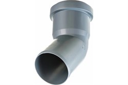 Отвод для внутренней канализации,  50мм, 45 градусов, полипропиленовый, серый 19