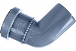Отвод для внутренней канализации,  50мм, 67 градусов, полипропиленовый, серый 16