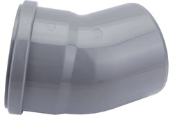 Отвод для внутренней канализации, 110мм, 30 градусов, полипропиленовый, серый 199