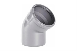 Отвод для внутренней канализации, 110мм, 87 градусов, полипропиленовый, серый 206