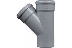 Тройник для внутренней канализации,  32х32мм, 45 градусов, полипропиленовый, серый 29740