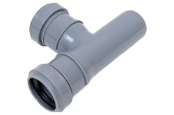 Тройник для внутренней канализации,  32х32мм, 90 градусов, полипропиленовый, серый 29741