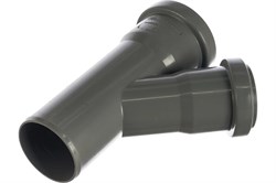 Тройник для внутренней канализации,  50х40мм, 45 градусов, полипропиленовый, серый 19090