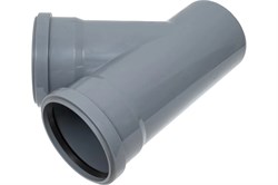 Тройник для внутренней канализации, 110х110мм, 45 градусов, полипропиленовый, серый 1314