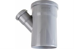 Тройник для внутренней канализации, 110х50мм, 45 градусов, полипропиленовый, серый 212