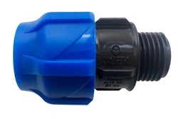 Муфта компрессионная переходная Valfex 20x3/4" НР(ш) для ПНД (ПЭ) труб, полиэтиленовая 12387