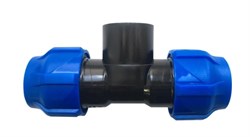 Тройник компрессионный переходной Valfex 25х25х3/4" ВР(г) для ПНД (ПЭ) труб, полиэтиленовый 16323