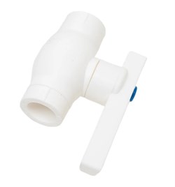 Кран шаровый PPRC 20мм, полипропиленовый, белый 2479