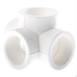 Крестовина PPRC 32/25/25/32мм, двухплоскостная, полипропиленовая, белая 44689