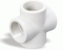 Крестовина PPRC 32мм, Политэк, полипропиленовая, белая 44692
