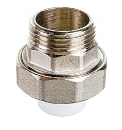 Муфта разъемная PPRC 20x1" НР(ш), Valfex, полипропиленовая, белая 42277