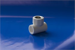 Тройник комбинированный PPRC 32x1/2" ВР, Политэк, полипропиленовый, белый 32050