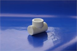 Тройник проходной PPRC 25/20/25мм, Политэк, полипропиленовый, белый 10458