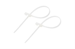 Хомут/кабельная стяжка REXANT 07-0204, 200х4.3мм, с отверстием под винт, белый, пластиковый, 100шт. в упаковке 88875