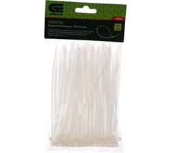 Хомут/кабельная стяжка СИБРТЕХ 45548, 150х3.6мм, белый, пластиковый, 100шт. в упаковке 88788
