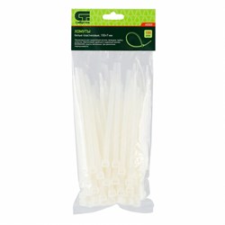 Хомут/кабельная стяжка СИБРТЕХ 45553, 150х7мм, белый, пластиковый, 100шт. в упаковке 88789