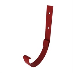 Кронштейн желоба водосточного, диаметр 230мм, оцинкованная сталь с покрытием, RAL 3005 вишня 20901