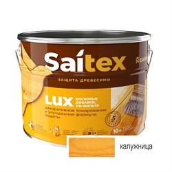 Покрытие защитно-декоративное (антисептик) SAITEX LUX, 1л, калужница 91307