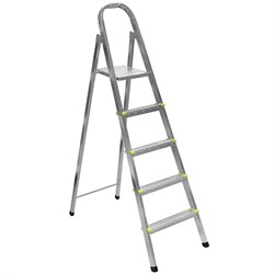 Лестница-стремянка AMIGO ЛС1005, 5 ступеней, высота 1.09м, алюминиевая 86364