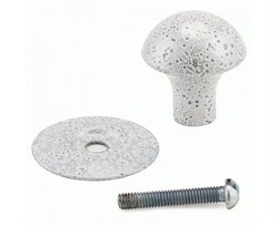 Ручка-кнопка мебельная РКК-10А (20), 28мм, белая 90393