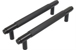 Ручка-скоба мебельная STAHLBURO AP2309-128 BL, 128мм, матовый черный 90130