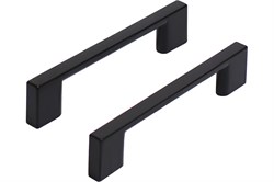 Ручка-скоба мебельная STAHLBURO А302-96, 121мм, матовый черный, 2шт в упаковке 89323