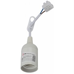 Патрон с клеммной колодкой ЭРА, Е27, пластиковый, белый 85638