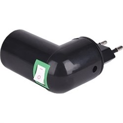 Переходник вилка-патрон Ecola APT4SВEAY, E14, с выключателем, черный 90362