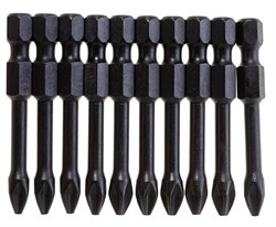 Бита ЗУБР 26021-2-50-10, РН2 50мм, ударная, в наборе 10шт, поштучно 89605