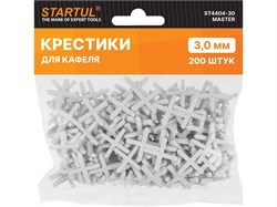 Крестики для укладки плитки STARTUL MASTER ST4404-30, 3мм, 200шт в упаковке 89404
