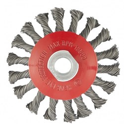 Щётка для УШМ MATRIX, 100мм, дисковая, крученая металлическая проволока 0.5мм 71796