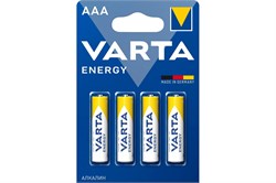 Элемент питания (батарейка) VARTA ENERGY LR03/286 BL4, мизинчиковый, щелочной, 1.5В, 4шт. в блистере 88913